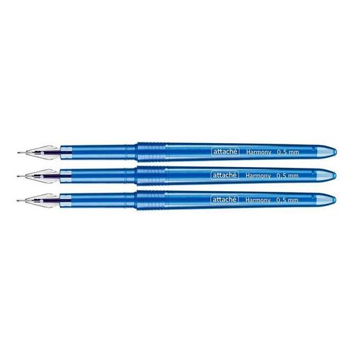 Ручки гелевые Attache Harmony синие 3 шт