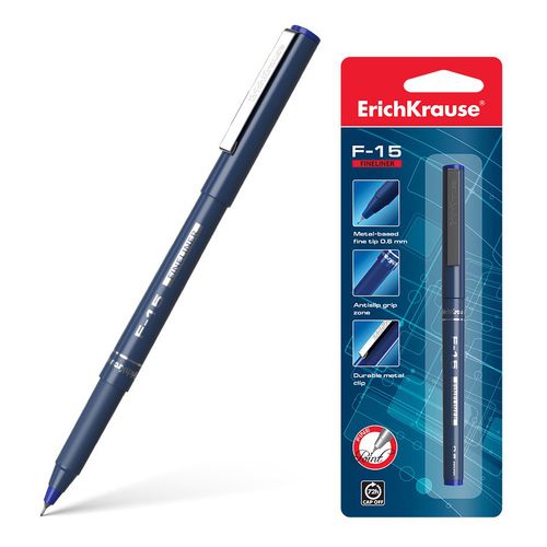 Ручка капиллярная Erich Krause F-15 синяя