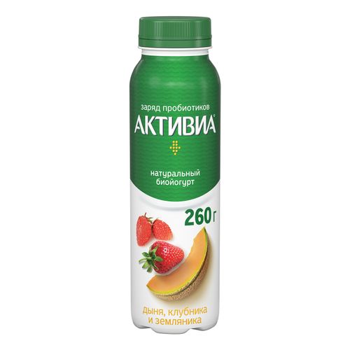 Йогурт питьевой Активиа дыня-клубника-земляника 2% БЗМЖ 260 г - купить ...