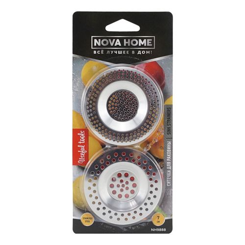 Ситечки для раковин Nova Home нержавеющая сталь 7 см 2 шт