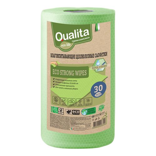 Салфетки Qualita Eco Strong для уборки целлюлоза