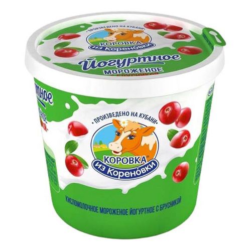 Мороженое йогуртное Коровка из Кореновки с брусникой БЗМЖ 80 г