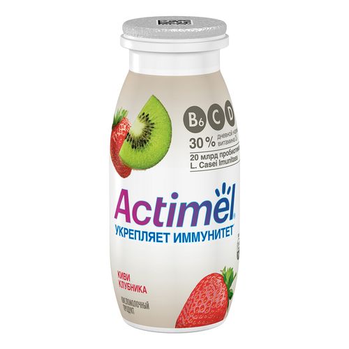 Кисломолочный напиток Actimel с киви и клубникой 2,5% 100 мл