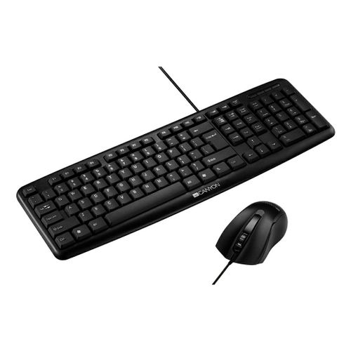 Комплект клавиатура и мышь Canyon SET-1 CNE-CSET1-RU USB черный