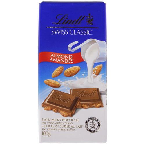 Шоколад Lindt Milch-Mandel молочный c цельным миндалем 100 г