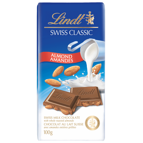 Шоколад Lindt Milch-Mandel молочный c цельным миндалем 100 г