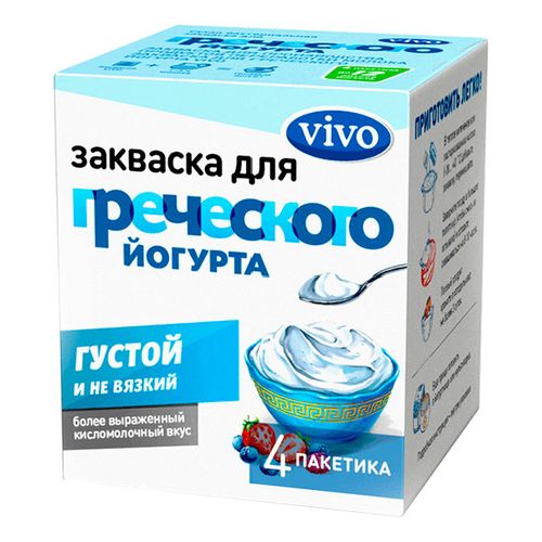 Закваска для греческого йогурта Vivo 0,5 г x 4 шт