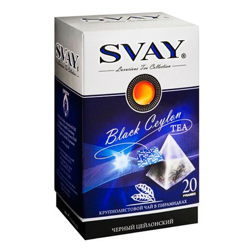 Чай черный Svay Black Ceylon в пирамидках 2,5 г х 20 шт
