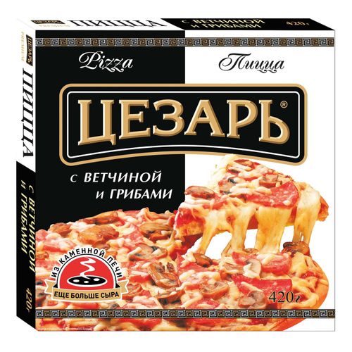 Пицца Цезарь с ветчиной и грибами замороженная 420 г