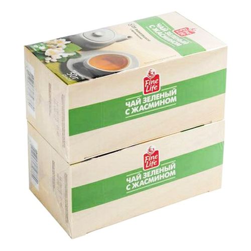 Чай зеленый Fine Life Жасмин в пакетиках 2 г х 25 шт, 2 упаковки