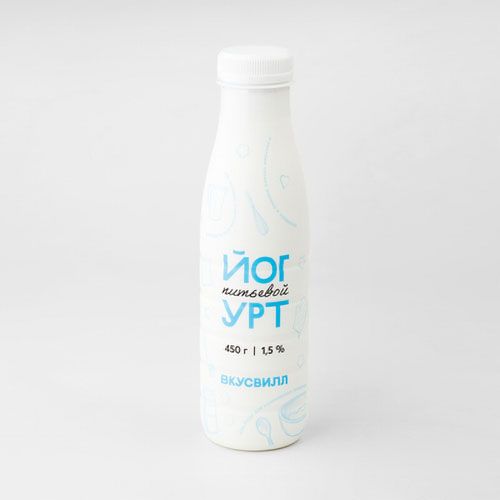 Йогурт питьевой ВкусВилл 1,5% 450 г