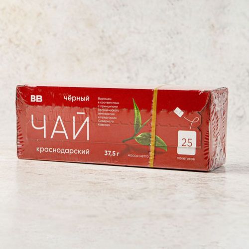 Чай черный ВкусВилл Краснодарский в пакетиках 1,5 г х 25 шт