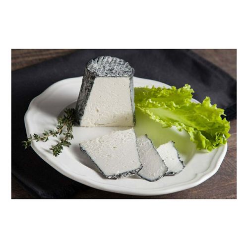 Сыр мягкий ВкусВилл Пепельный конус с плесенью в золе козий БЗМЖ 130 г
