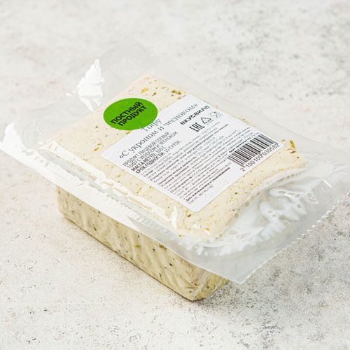 Растительный аналог сыра ВкусВилл Тофу с укропом и чесноком 300 г