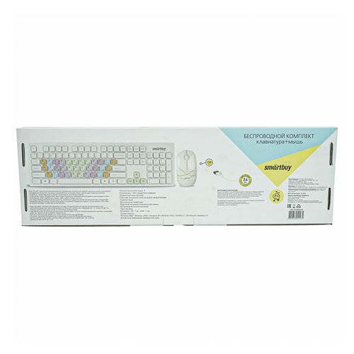 Комплект клавиатура и мышь Smartbuy SBC-218346AG USB белый