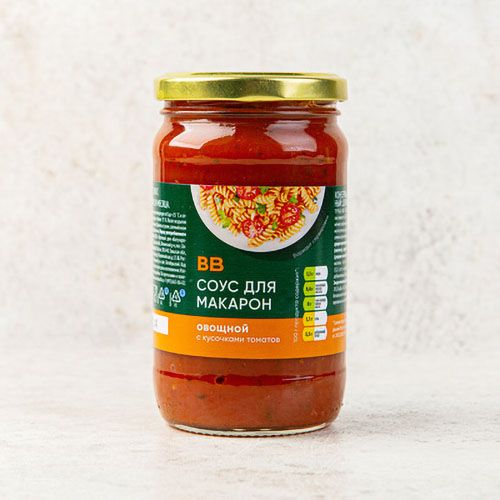 Соус для макарон ВкусВилл овощной с кусочками томатов 360 г