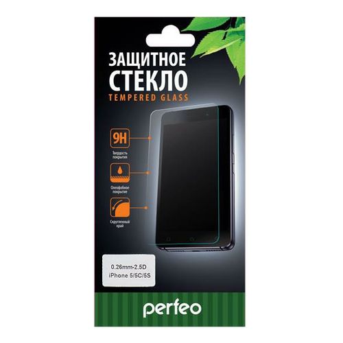 Защитное стекло Perfeo для Apple iPhone 5 5C 5S 0,26 мм