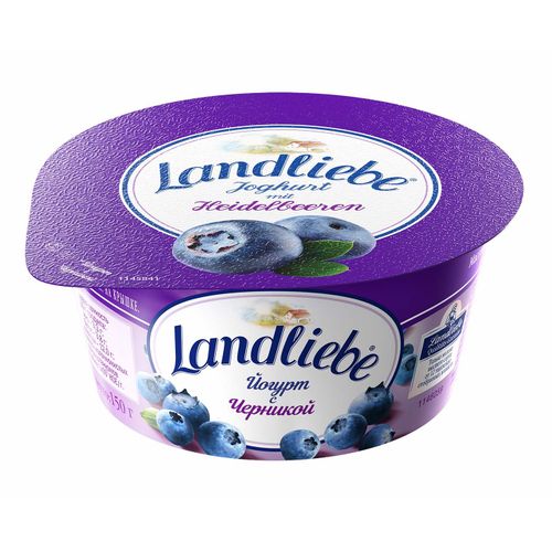 Йогурт LandLiebe с черникой 3,3% БЗМЖ 150 г