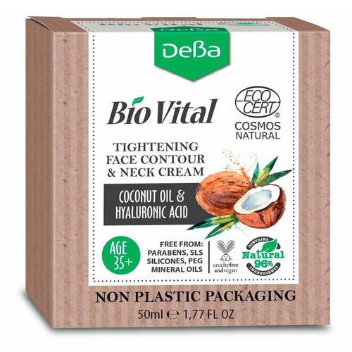 Крем для лица и шеи Deba Bio Vital Coconut oil & Hyaluronic acid подтягивающий 50 мл