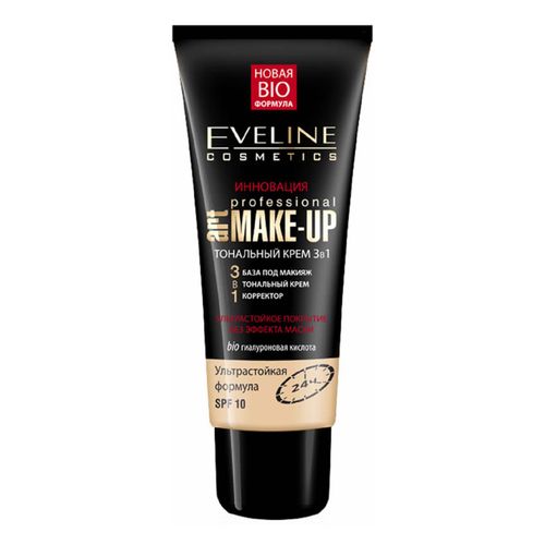 Тональный крем Eveline Cosmetics Professional Art Make-Up 3 в 1 слоновая кость 30 мл