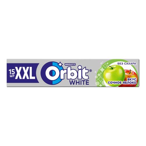 Жевательная резинка Orbit XXL White Сочное яблоко без сахара 20,4 г