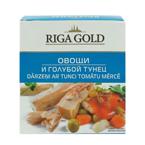 Овощи и голубой тунец Riga Gold 250 г