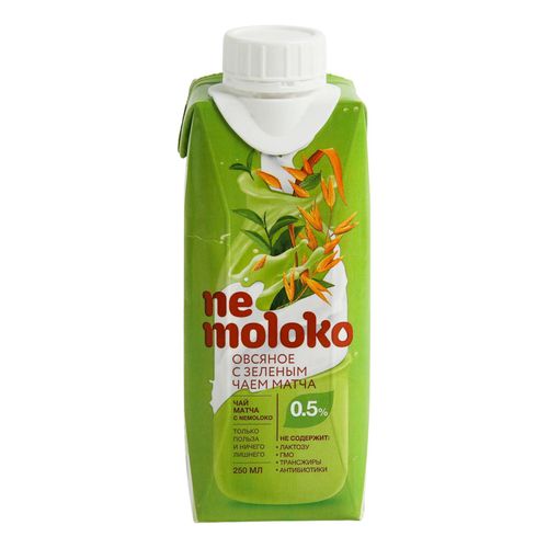 Растительный напиток овсяный Nemoloko с зеленым чаем матча 0,5% 250 мл