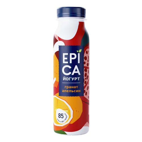 Йогурт питьевой Epica гранат-апельсин 2,5% БЗМЖ 290 г
