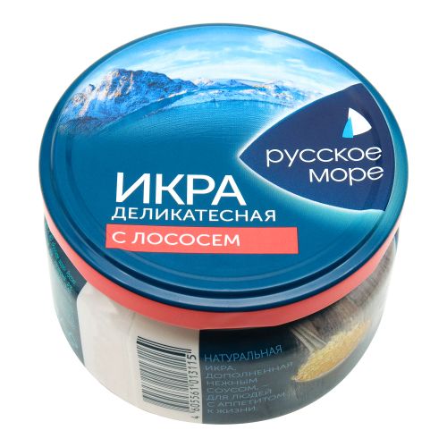 Икра мойвы Русское Море Деликатесная с лососем 165 г