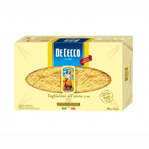 Макаронные изделия De Cecco № 106 Tagliolini All'uovo 250 г