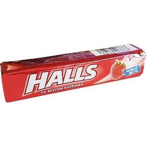 Леденцы Halls со вкусом клубники 25 г х 12 шт