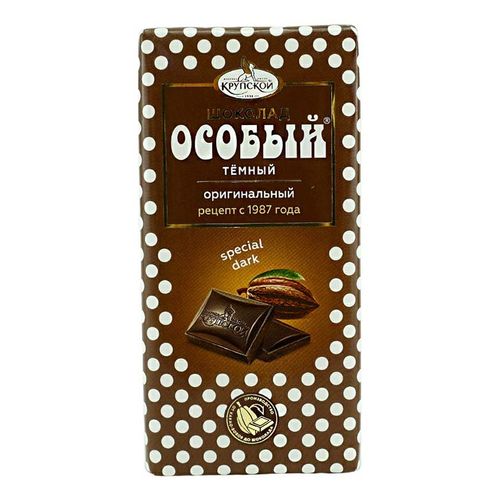 Шоколад Фабрика имени Крупской Особый темный 90 г
