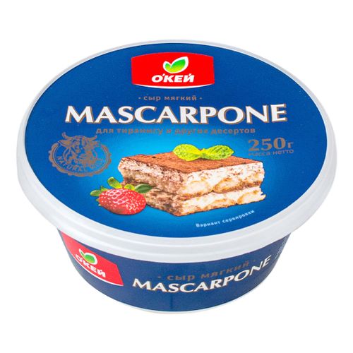 Сыр мягкий О'кей Mascarpone 80% 250 г