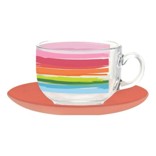Чайные пары Luminarc Color 6 персон 12 предметов многоцветные