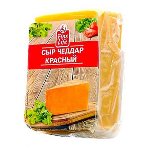 Сыр твердый Fine Life чеддер красный 50% 250 г