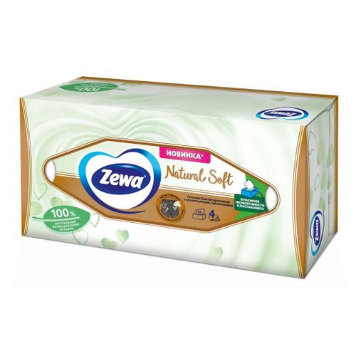 Бумажные салфетки Zewa Natural Soft 80 шт