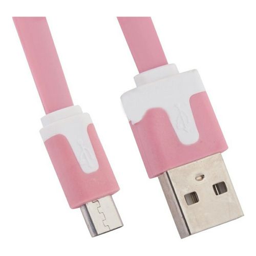 USB кабель Liberty Project Micro USB плоский узкий розовый