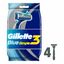 Бритвенные станки Gillette Blue Simple 3 с фиксированной головкой одноразовые 3 лезвия 4 шт