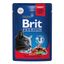 Влажный корм Brit Premium с говядиной-горошком повседневный для взрослых кошек 85 г