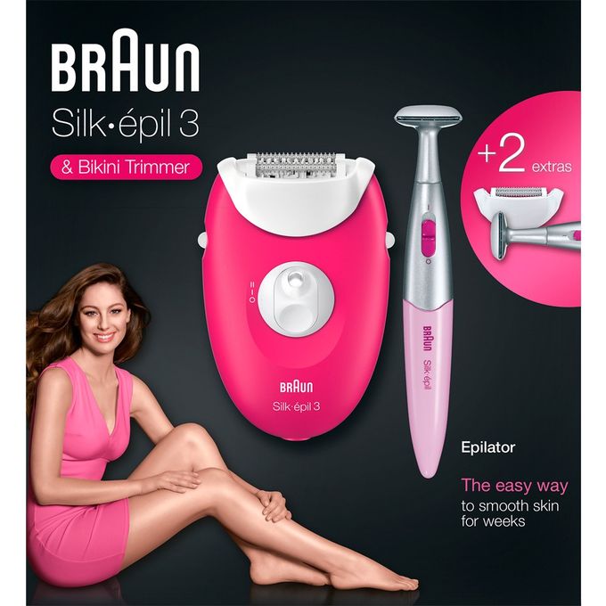Эпилятор Braun Silk-epil 3 - 3420 + стайлер для бикини - купить с доставкой  на дом в СберМаркет