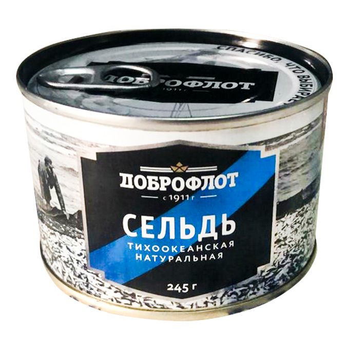доброфлот сайра тихоокеанская натуральная с добавлением масла, 245 г. доброфлот сельдь тихоокеанская 245. доброфлот сельдь тихоокеанская. доброфлот консервы сельдь. сельдь доброфлот.
