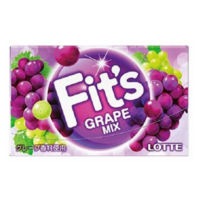 Жвачка с виноградом. Резинка жевательная Fit`s grape Mix, Lotte, 24.6 г, 1/10/200. Lotte Fits жевательная резинка. Жевательная резинка со вкусом винограда.