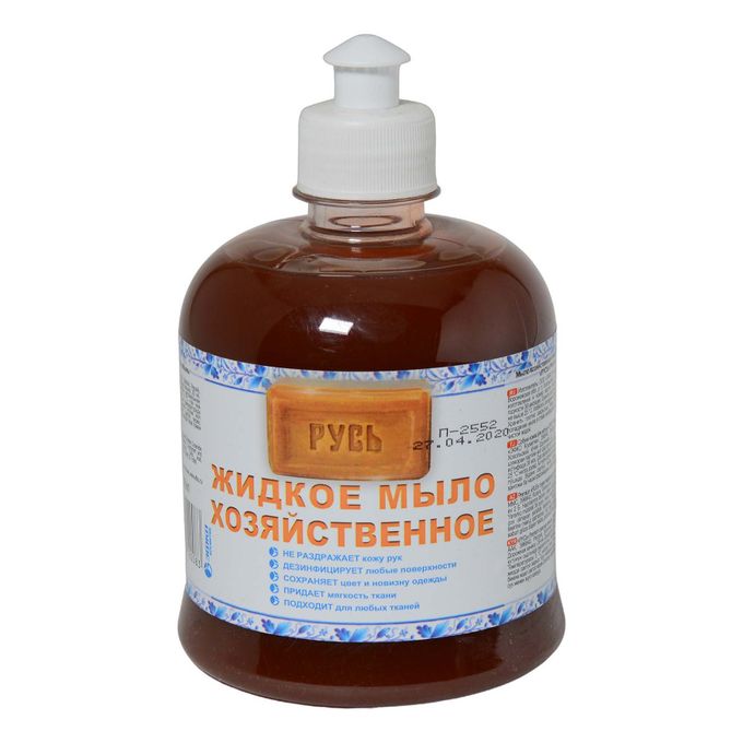 мыло русь премиум 500мл. 72%. хозяйственное мыло русь. хоз. хозяйственное мыло темного цвета.