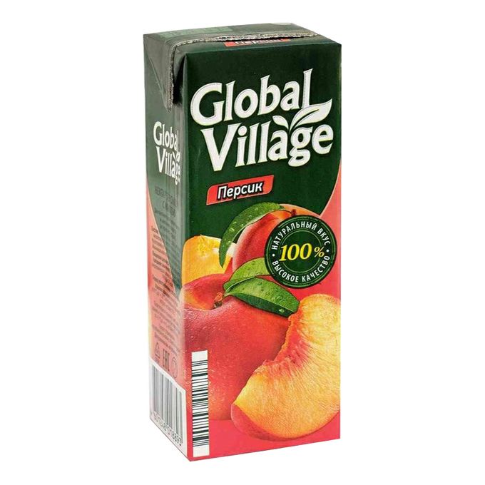 Global village суп. Нектар Глобал Вилладж персик. Global Village нектары. Нектар Глобал Вилладж апельсин 0.2 л. Персиковый сок Global Village.