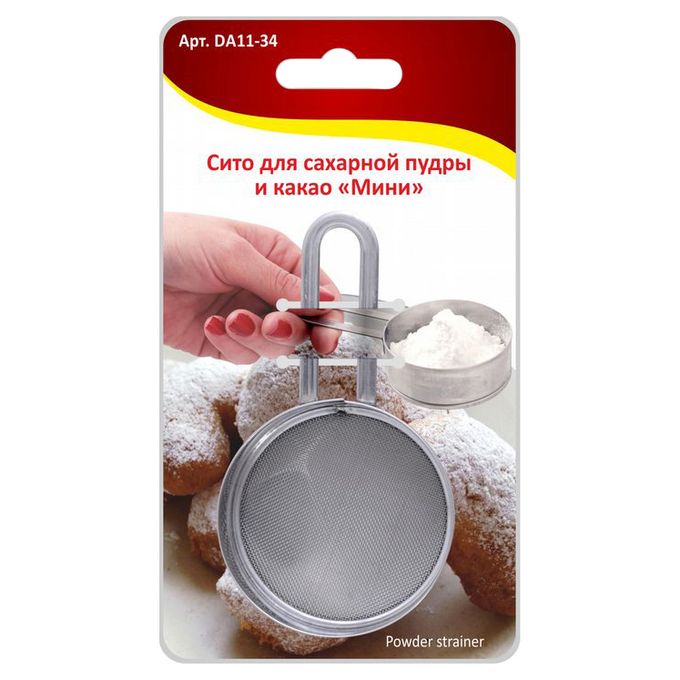 Сито d=10см с ручкой доляна zero, нерж сталь. Мини сит. Сита для классификатора. Сито мелкое. Сита для кухни.