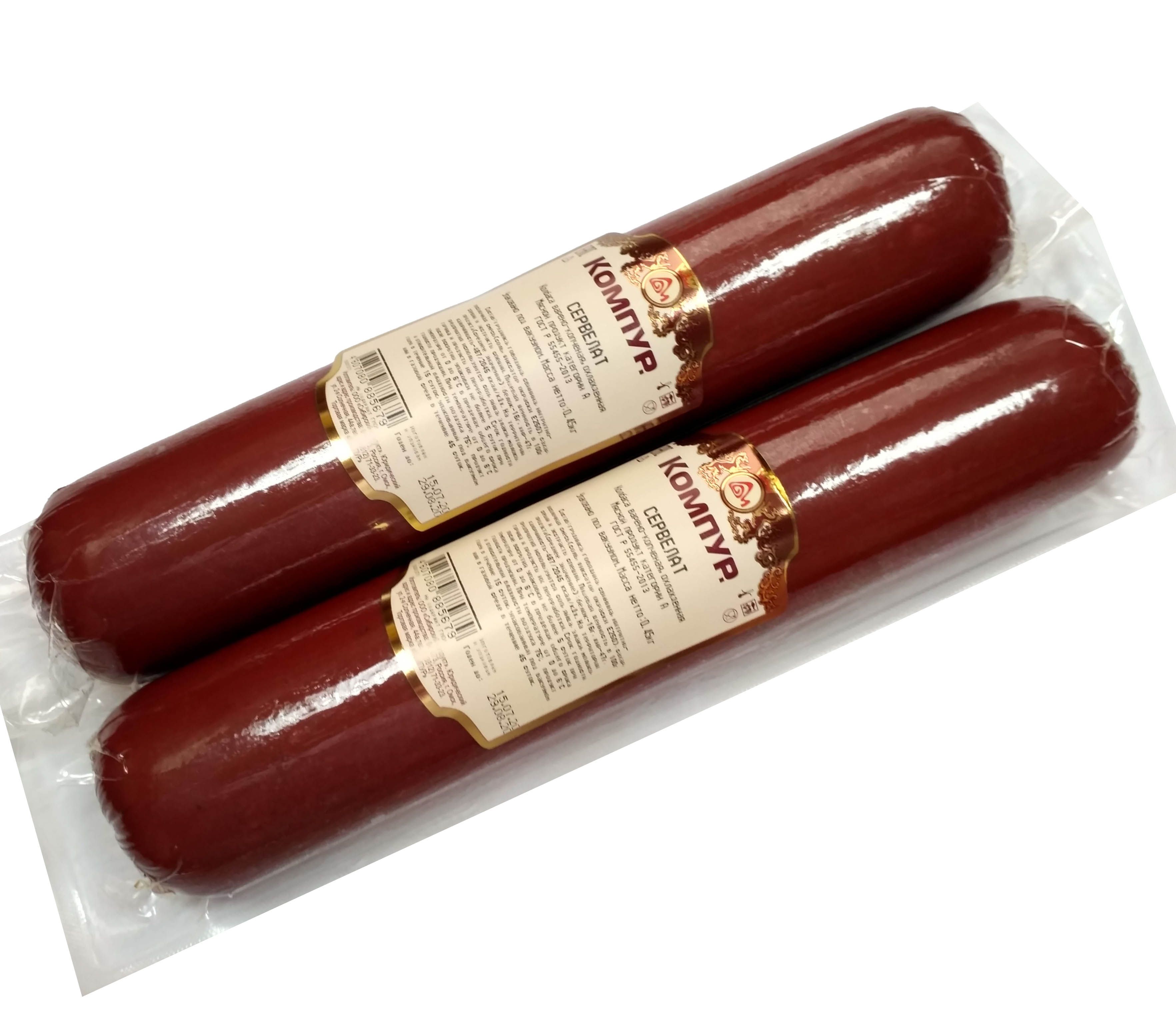 Колбаса Компур Сервелат Варено-Копченая 450 Г Купить Для Бизнеса И.