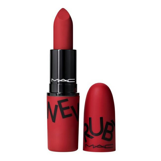 Губная помада матовая MAC Ruby's Crew Powder Kiss Lipstick Ruby New 3 г  купить для Бизнеса и офиса по оптовой цене с доставкой в СберМаркет Бизнес