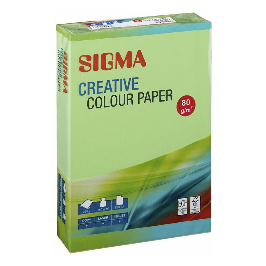 Бумага форматная цветная Sigma зеленый г/м2 А4 100 листов купить для Бизнеса и офиса оптовой цене с доставкой в СберМаркет Бизнес