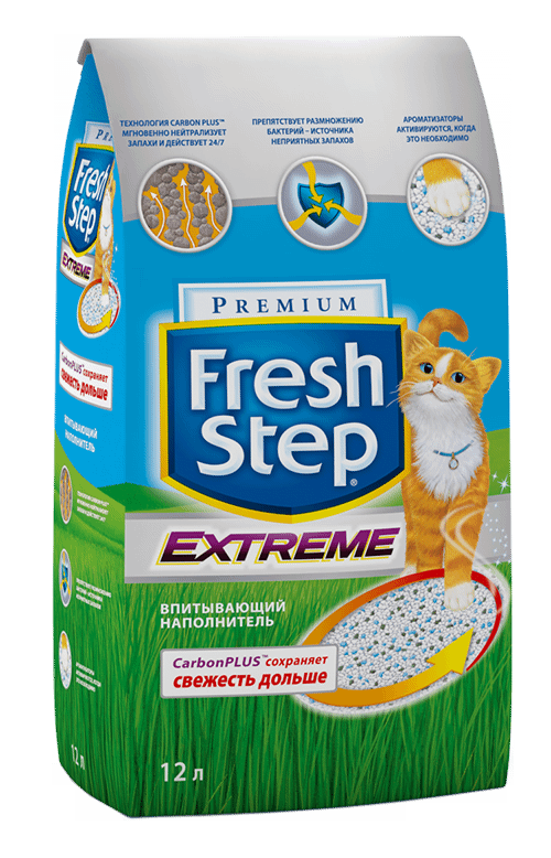 Наполнитель для кошачьего туалета Fresh Step Extreme впитывающий 6,35 кг -  купить с доставкой на дом в СберМаркет