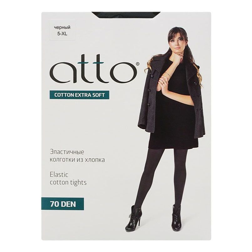 Колготки женские Atto Cotton 70 den черные р 5 купить для Бизнеса и офиса  по оптовой цене с доставкой в СберМаркет Бизнес